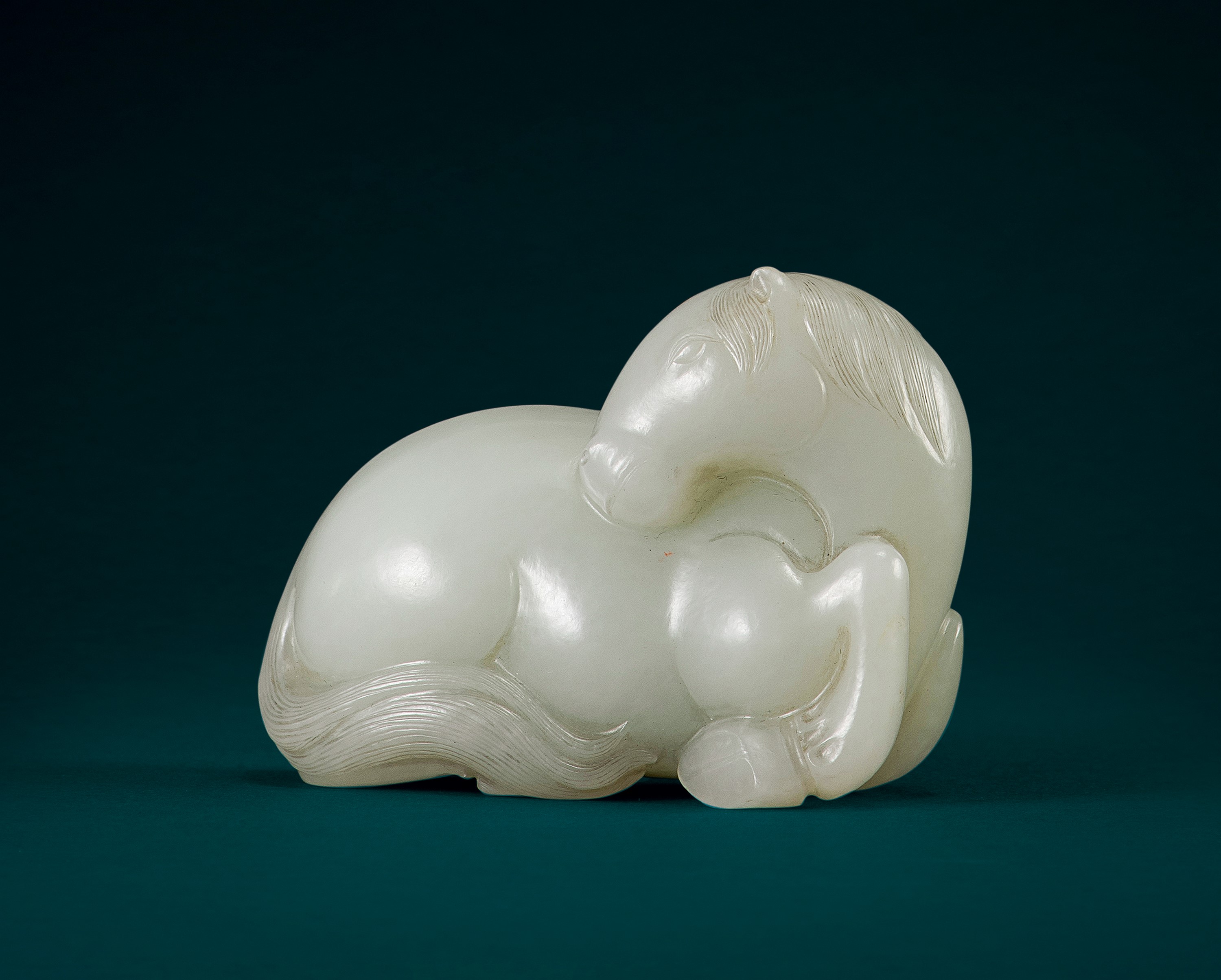 "17世紀 青白玉馬"